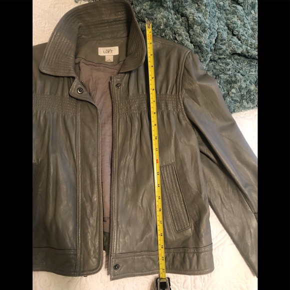 Gray Leather Jacket - Picture 5 of 8